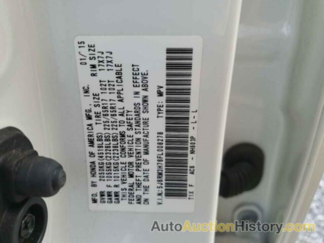 HONDA CRV EXL, 5J6RM3H76FL008278