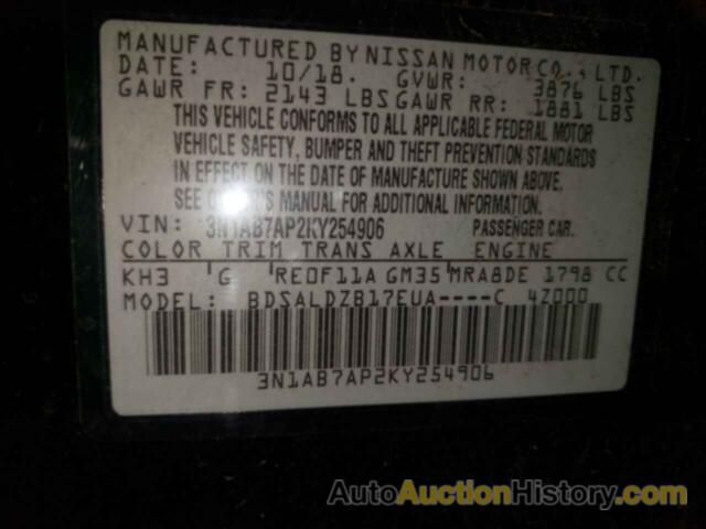 NISSAN ALL OTHER S, 3N1AB7AP2KY254906