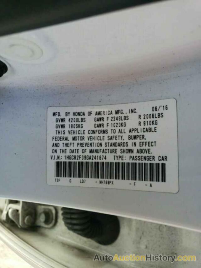 HONDA ACCORD LX, 1HGCR2F39GA241674