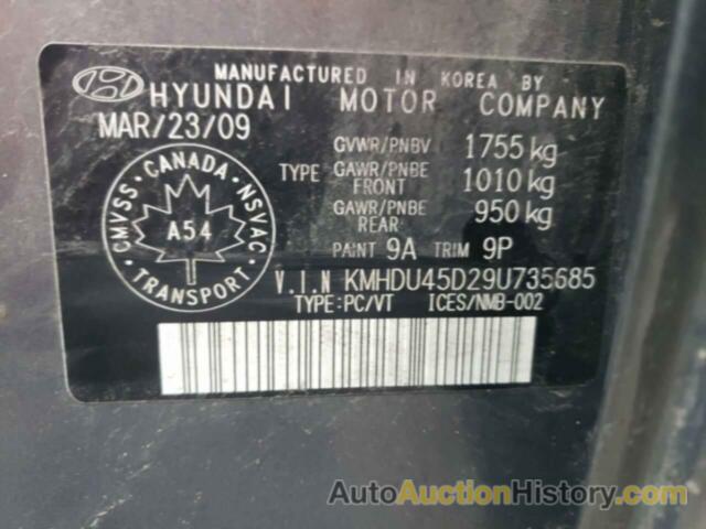 HYUNDAI ELANTRA GLS, KMHDU45D29U735685