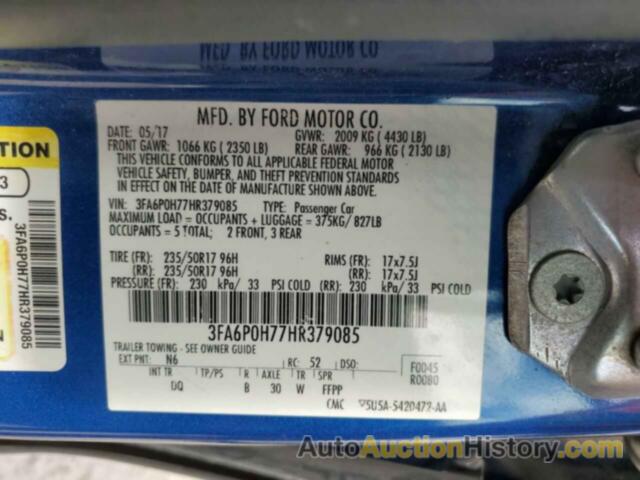 FORD FUSION SE, 3FA6P0H77HR379085