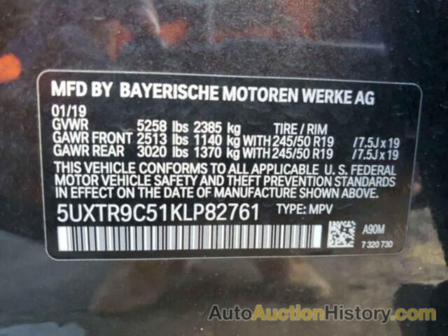 BMW X3 XDRIVE30I, 5UXTR9C51KLP82761