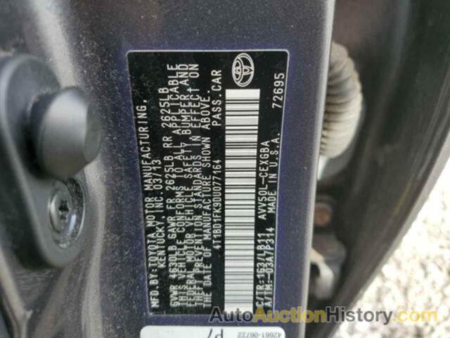 TOYOTA CAMRY HYBRID, 4T1BD1FK9DU077164