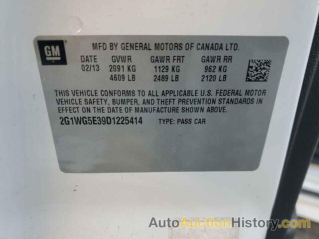 CHEVROLET IMPALA LT, 2G1WG5E39D1225414