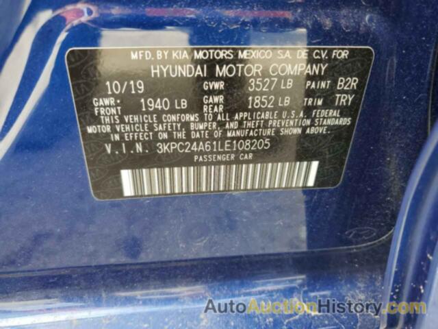 HYUNDAI ACCENT SE, 3KPC24A61LE108205