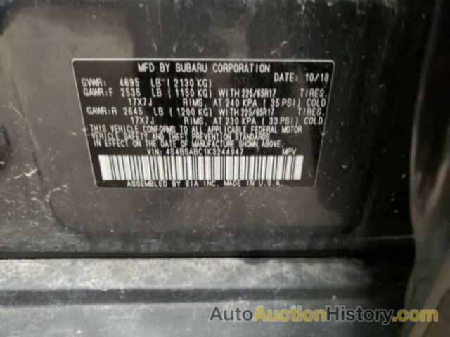 SUBARU OUTBACK 2.5I, 4S4BSABC1K3244947