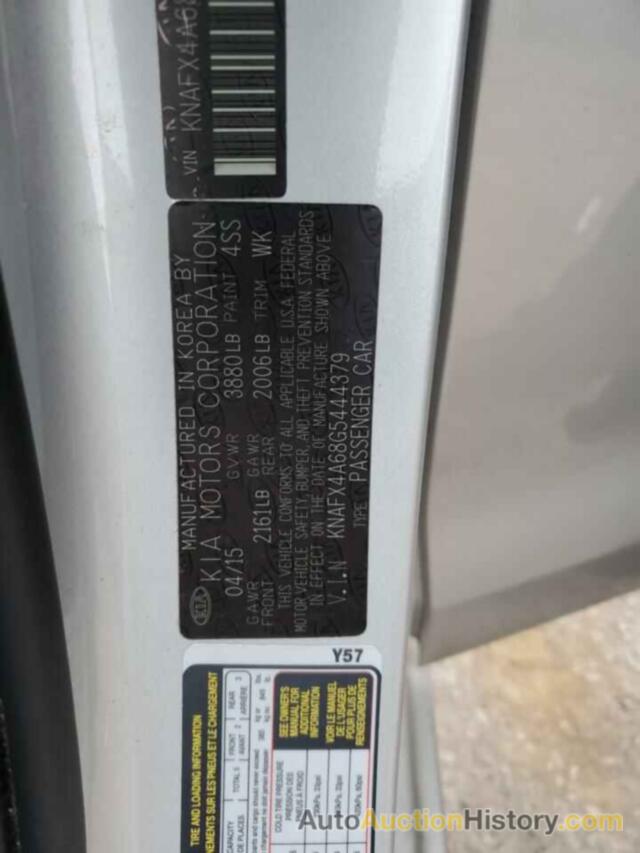 KIA FORTE LX, KNAFX4A68G5444379