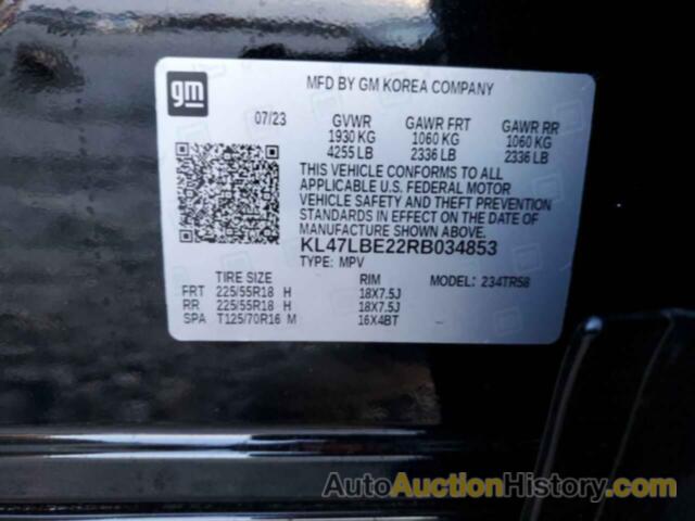 BUICK ENVISTA SP SPORT TOURING, KL47LBE22RB034853