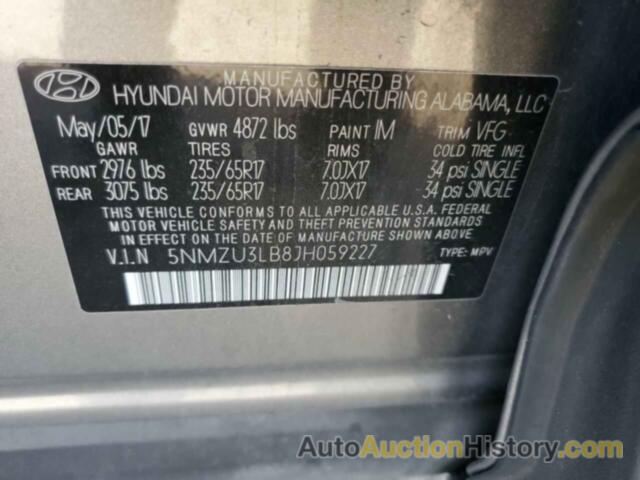 HYUNDAI SANTA FE, 5NMZU3LB8JH059227