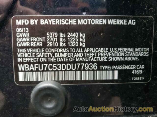 BMW 5 SERIES XI, WBAFU7C53DDU77936