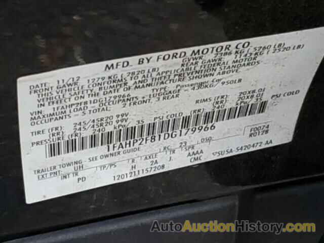 FORD TAURUS LIMITED, 1FAHP2F81DG179966