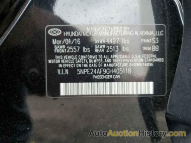 HYUNDAI SONATA SE, 5NPE24AF9GH405118