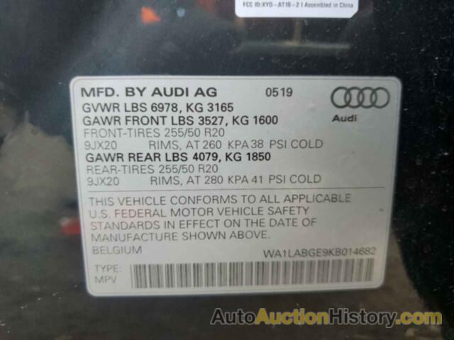 AUDI E-TRON PREMIUM PLUS, WA1LABGE9KB014682