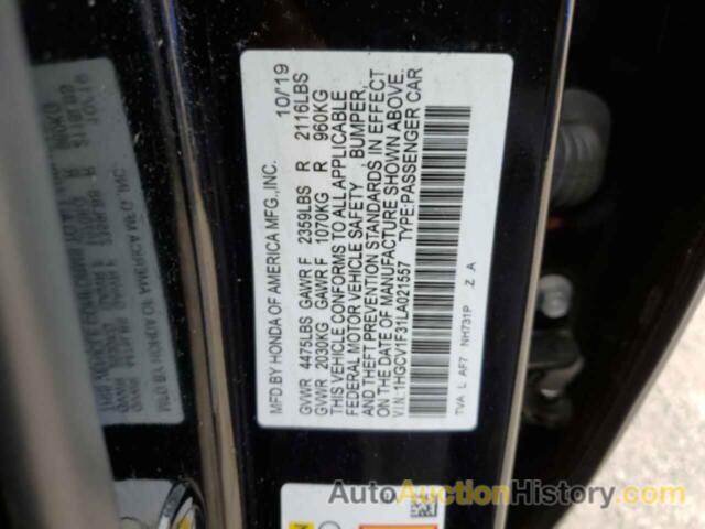 HONDA ACCORD SPORT, 1HGCV1F31LA021557