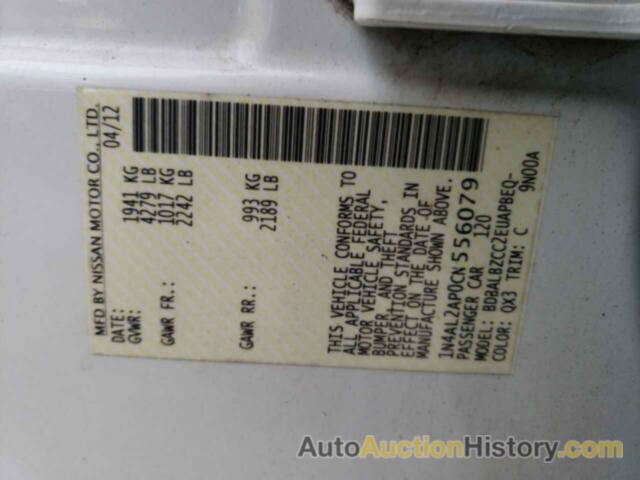 NISSAN ALTIMA BASE, 1N4AL2AP0CN556079