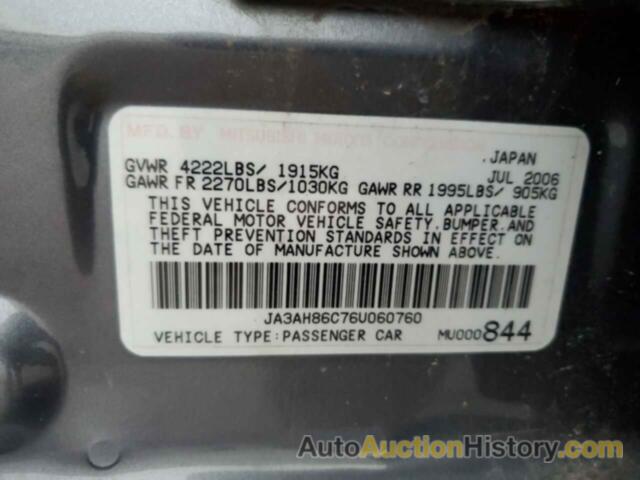 MITSUBISHI EVO EVOLUTION, JA3AH86C76U060760