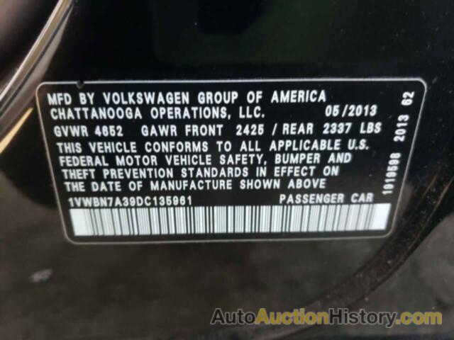 VOLKSWAGEN PASSAT SE, 1VWBN7A39DC135961