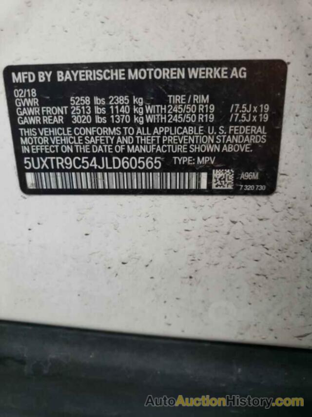 BMW X3 XDRIVE30I, 5UXTR9C54JLD60565