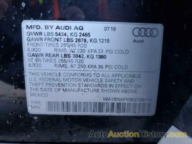 AUDI Q5 PREMIUM PLUS, WA1BNAFY0K2139110