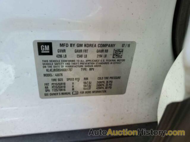 BUICK ENCORE PREFERRED II, KL4CJBSB5HB001787