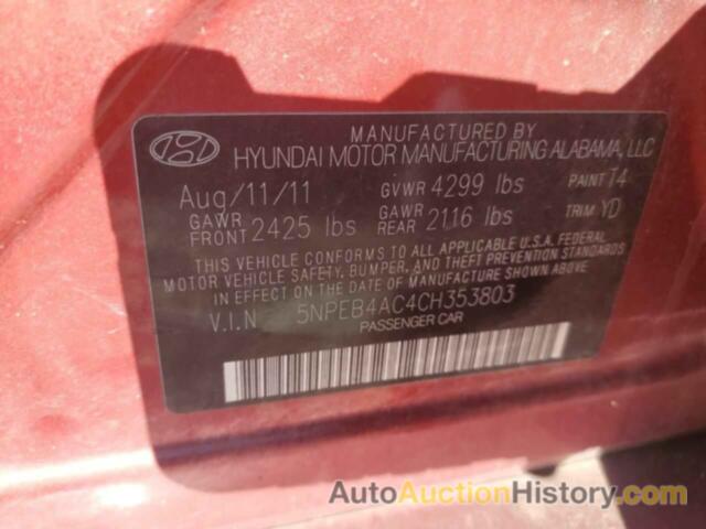 HYUNDAI SONATA GLS, 5NPEB4AC4CH353803