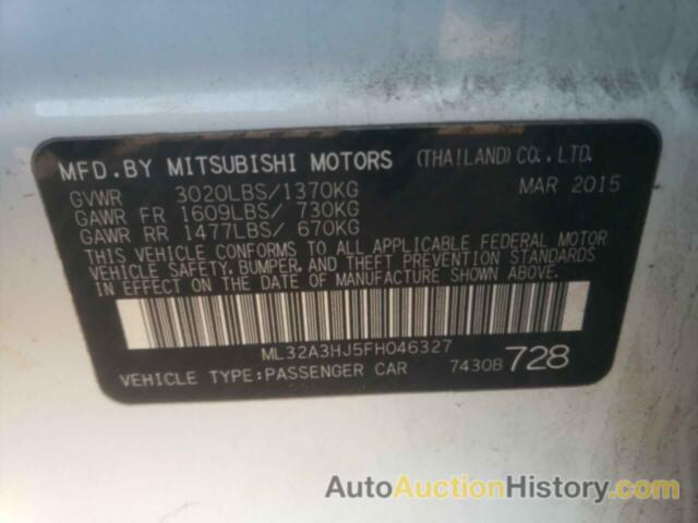 MITSUBISHI MIRAGE DE, ML32A3HJ5FH046327