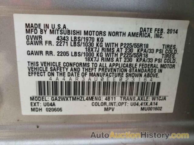 MITSUBISHI OUTLANDER ES, 4A4AR3AU0EE023164