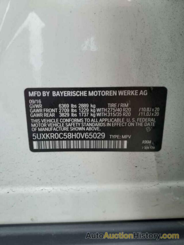 BMW X5 XDRIVE35I, 5UXKR0C58H0V65029