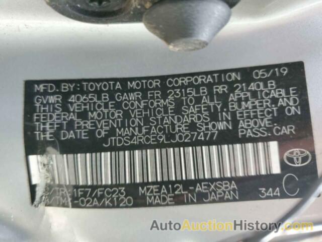 TOYOTA COROLLA SE, JTDS4RCE9LJ027477