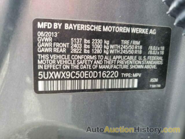 BMW X3 XDRIVE28I, 5UXWX9C50E0D16220