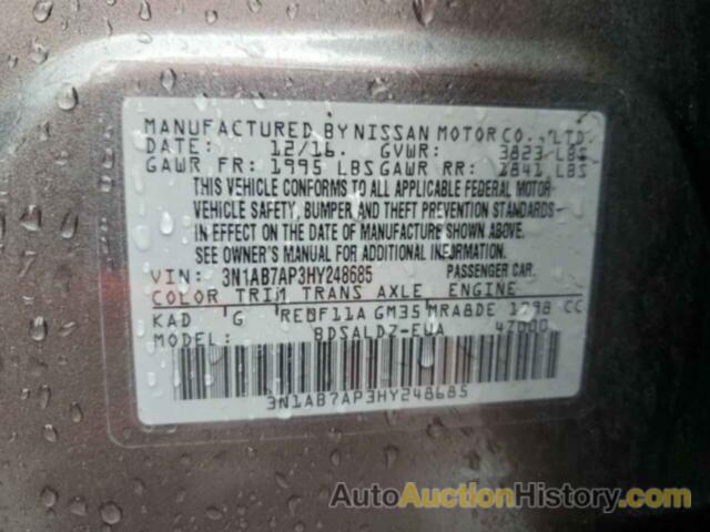 NISSAN SENTRA S, 3N1AB7AP3HY248685