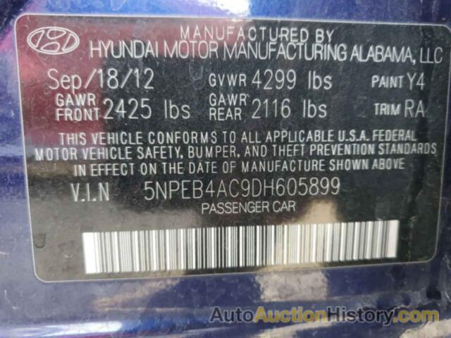 HYUNDAI SONATA GLS, 5NPEB4AC9DH605899