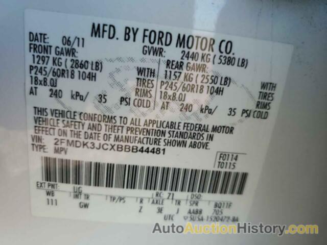 FORD EDGE SEL, 2FMDK3JCXBBB44481