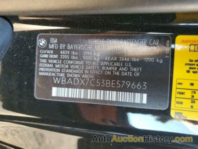 BMW 3 SERIES I, WBADX7C53BE579663