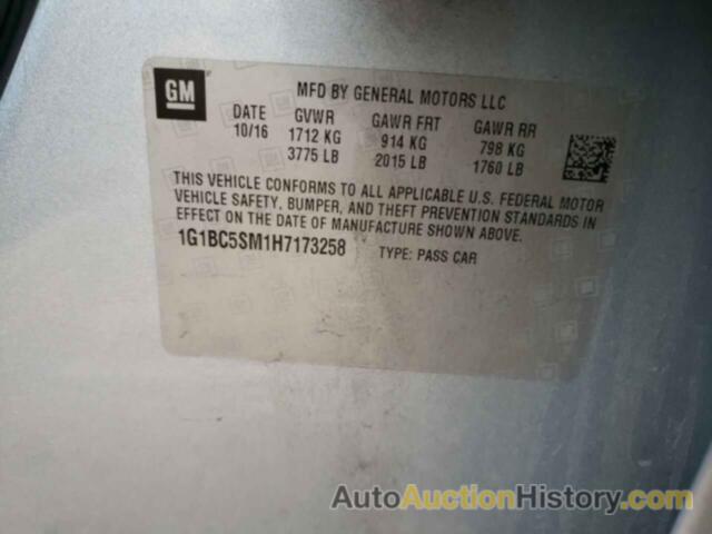 CHEVROLET CRUZE LS, 1G1BC5SM1H7173258