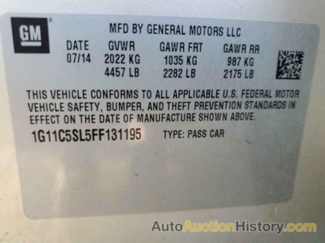 CHEVROLET MALIBU 1LT, 1G11C5SL5FF131195