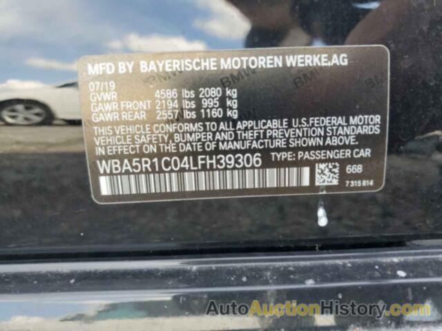 BMW 3 SERIES, WBA5R1C04LFH39306
