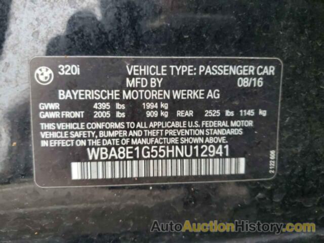 BMW 3 SERIES I, WBA8E1G55HNU12941
