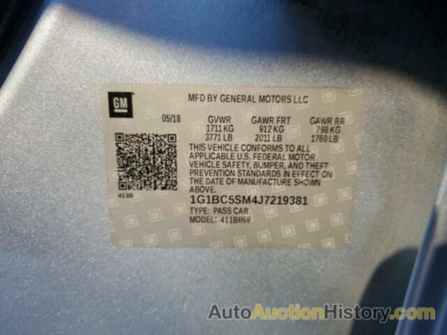 CHEVROLET CRUZE LS, 1G1BC5SM4J7219381