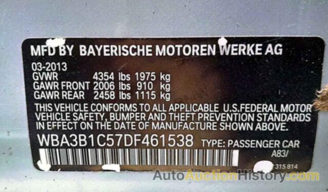 BMW 3 SERIES I, WBA3B1C57DF461538