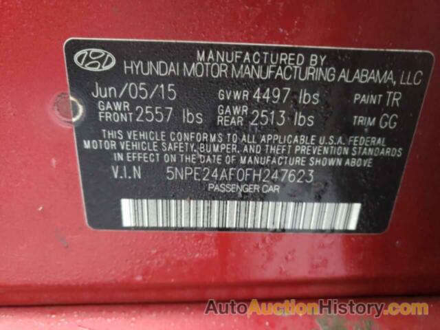 HYUNDAI SONATA SE, 5NPE24AF0FH247623