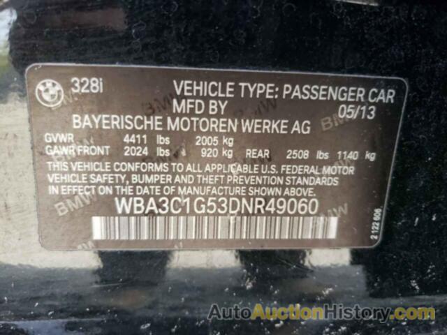 BMW 3 SERIES I SULEV, WBA3C1G53DNR49060