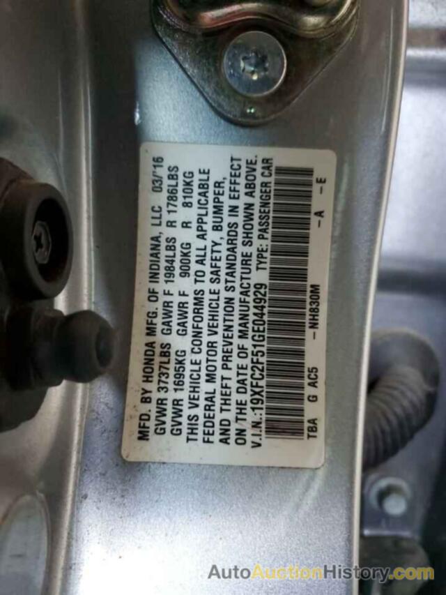 HONDA CIVIC LX, 19XFC2F51GE044929