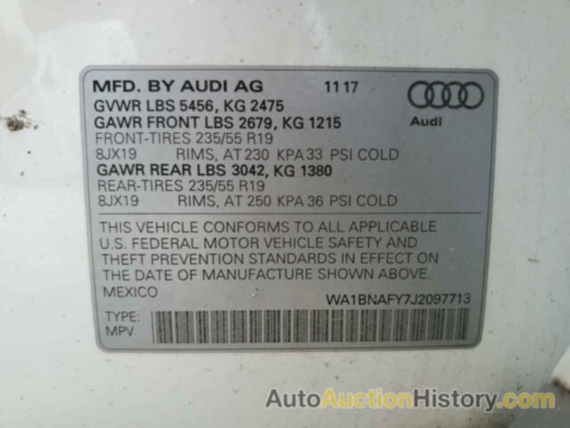 AUDI Q5 PREMIUM PLUS, WA1BNAFY7J2097713