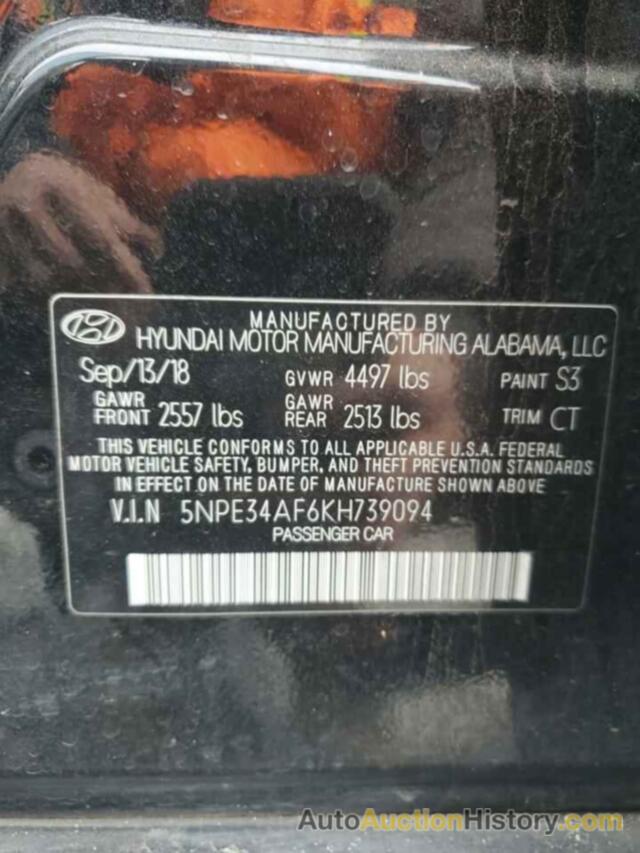 HYUNDAI SONATA LIMITED, 5NPE34AF6KH739094