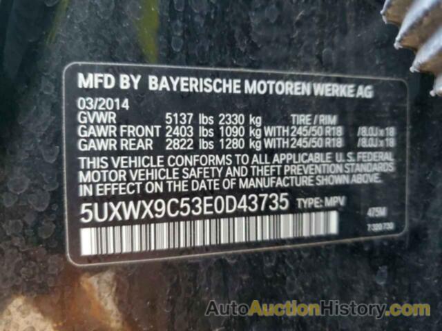 BMW X3 XDRIVE28I, 5UXWX9C53E0D43735