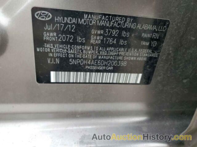 HYUNDAI ELANTRA GLS, 5NPDH4AE6DH200398