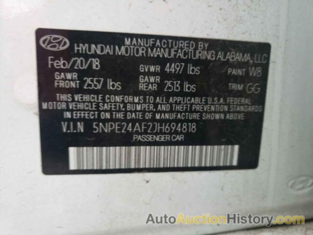 HYUNDAI SONATA SE, 5NPE24AF2JH694818