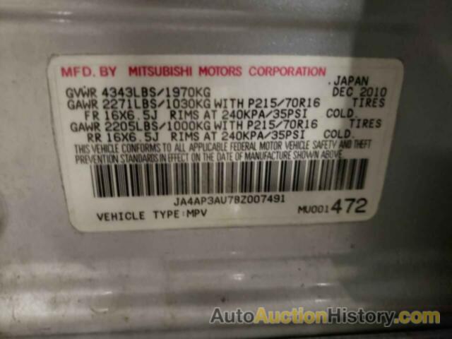 MITSUBISHI OUTLANDER ES, JA4AP3AU7BZ007491