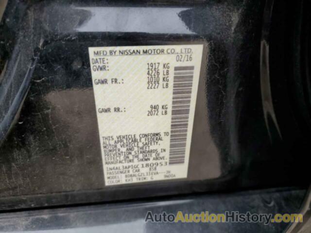 NISSAN ALTIMA 2.5, 1N4AL3AP1GC180953